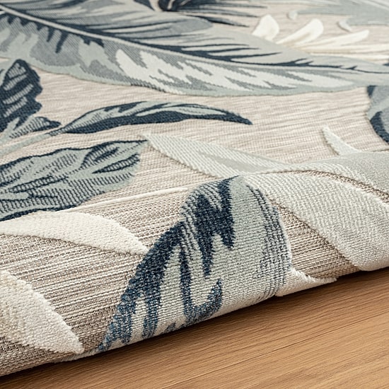 Vanessa Botanical Hi-Low Contemporary Indoor Outdoor Rectangular Area Rug