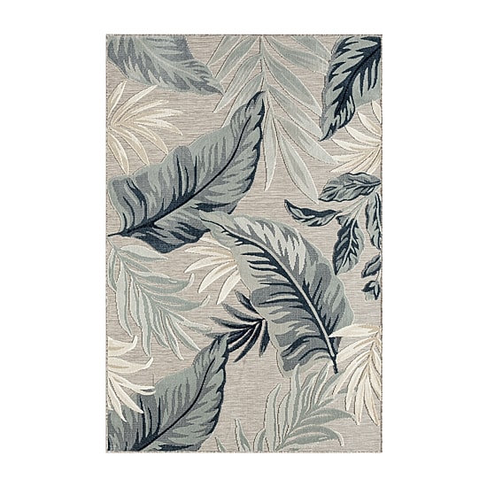 Vanessa Botanical Hi-Low Contemporary Indoor Outdoor Rectangular Area Rug