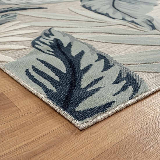 Vanessa Botanical Hi-Low Contemporary Indoor Outdoor Rectangular Area Rug