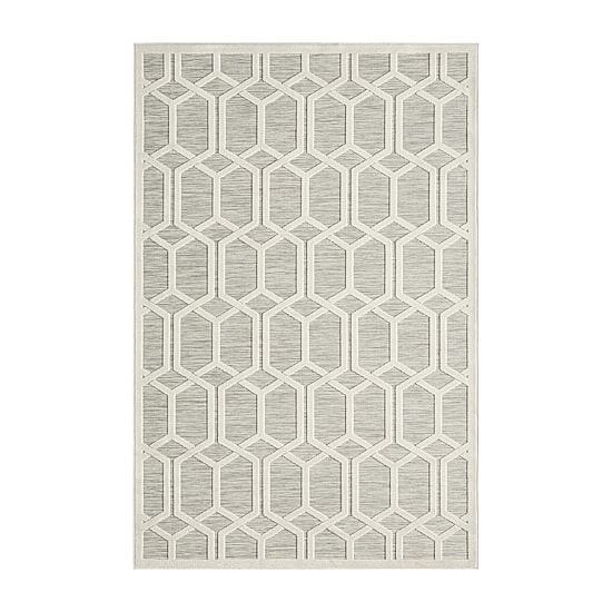 Vanessa Geometric Hi-Low Modern Indoor Outdoor Rectangular Area Rug