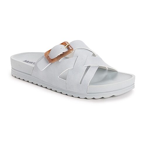 Muk Luks Womens Grand Shayna Strap Sandals, 9 Medium, Blue