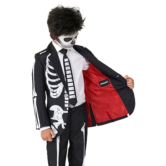 Suitmeister Skeleton Costume Little & Big Kid Boys 3-pc. Suit Set