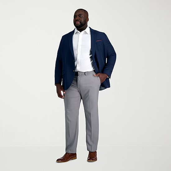 Haggar Premium Comfort Big and Tall Mens Classic Fit Easy Care Stretch Fabric Long Sleeve Dress Shirt