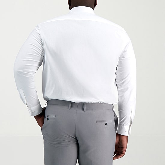 Haggar Premium Comfort Big and Tall Mens Classic Fit Easy Care Stretch Fabric Long Sleeve Dress Shirt