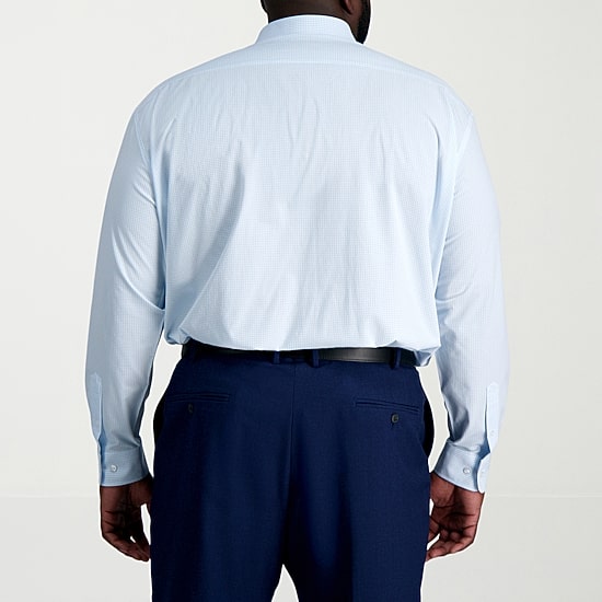 Haggar Smart Wash Big and Tall Mens Classic Fit Easy Care Long Sleeve Dress Shirt
