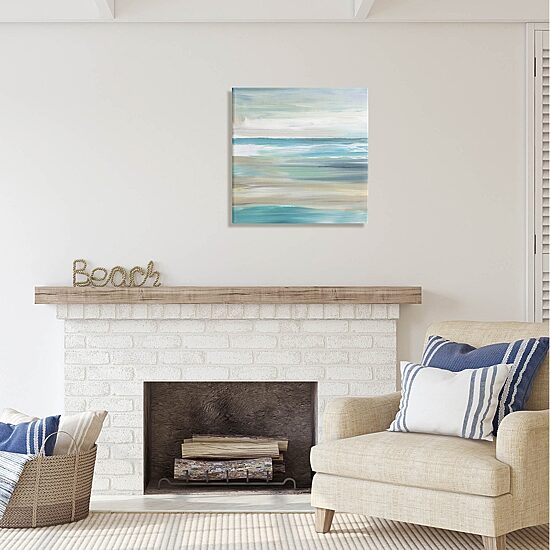Stupell Industries Abstract Beach Sand Ocean Waves Canvas Art