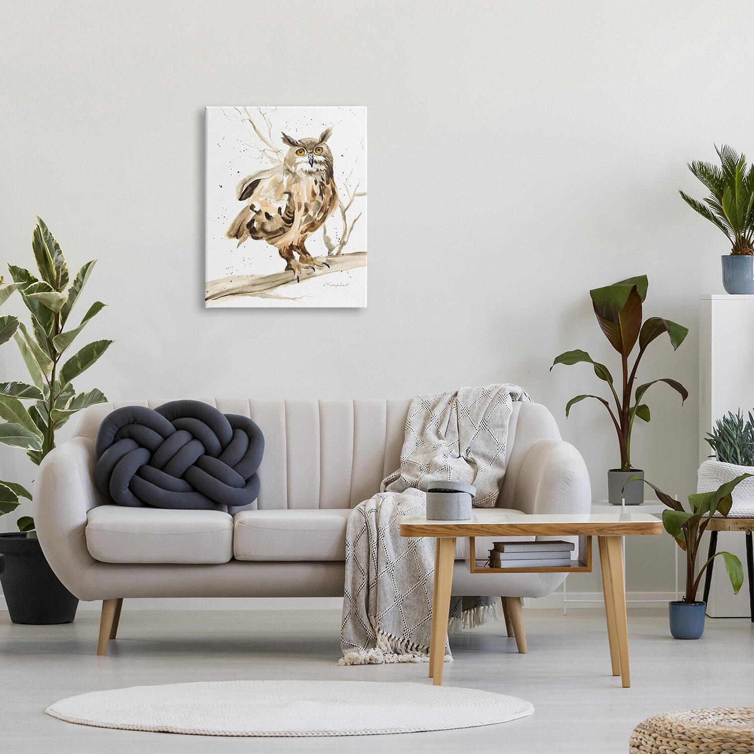 Stupell Industries Owl Perched In Tree Canvas Art