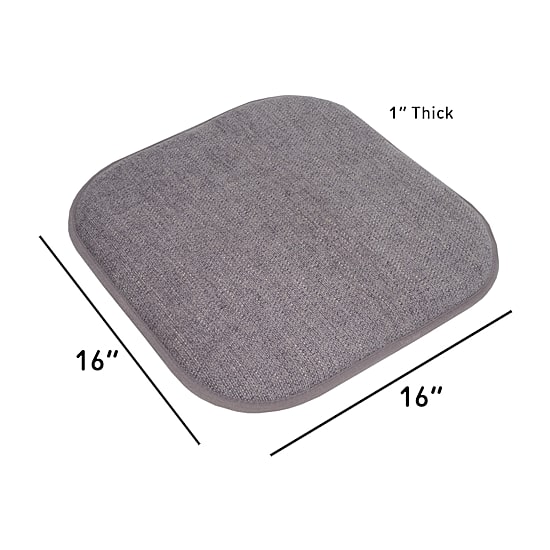 Sweet Home Collection™ Alexis Memory Foam No Slip Back 16" x 16" Chair Pad Cushion