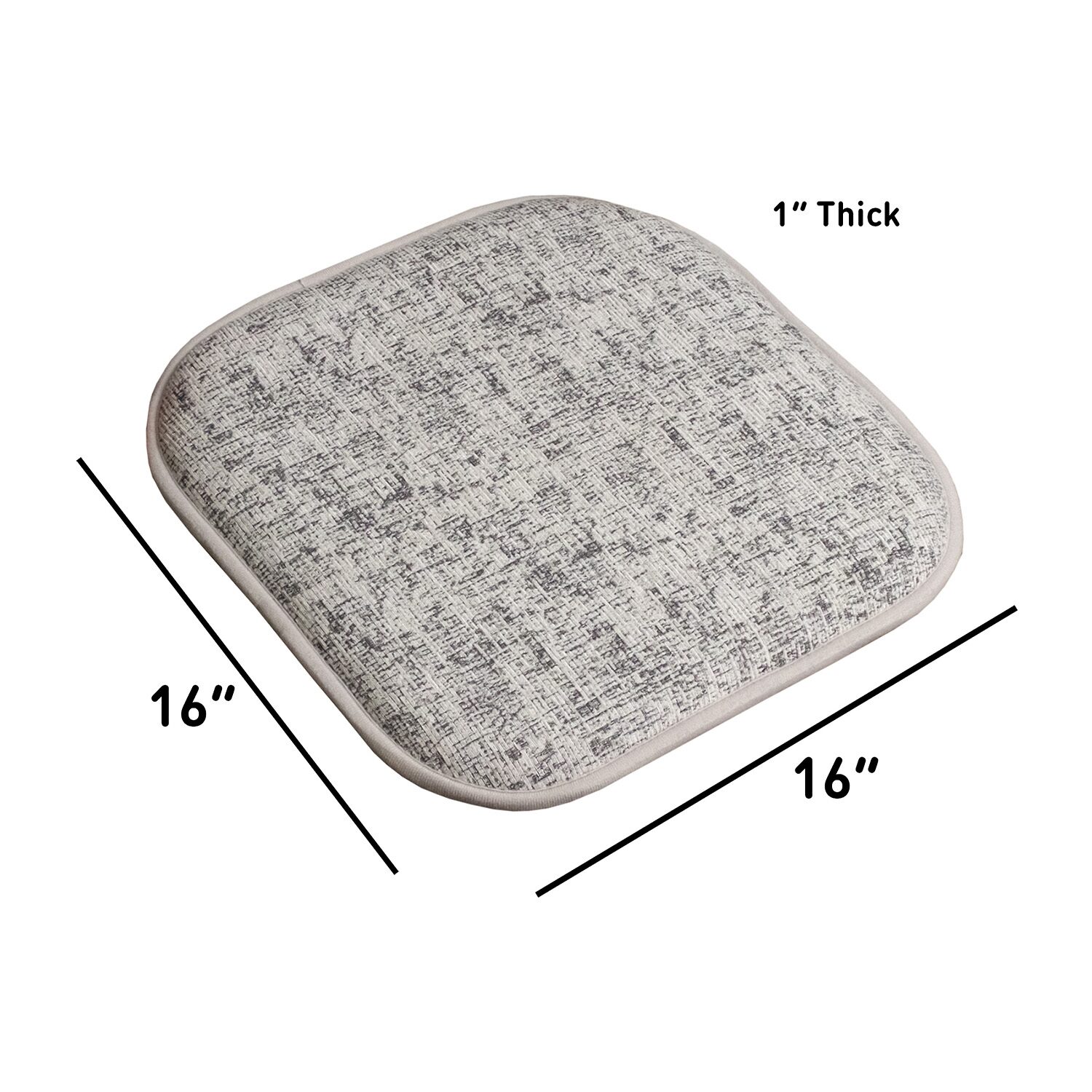 Sweet Home Collection™ Broadway Memory Foam No Slip Back 16" x Chair Pad Cushion