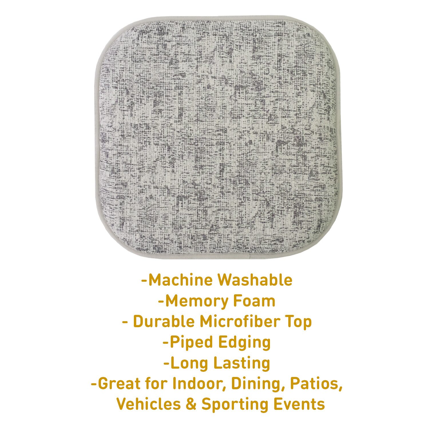 Sweet Home Collection™ Broadway Memory Foam No Slip Back 16" x Chair Pad Cushion