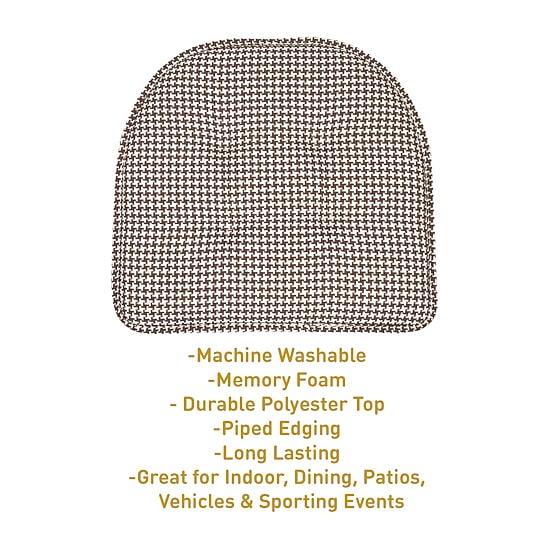 Sweet Home Collection™ Houndstooth Stitch U Shaped Memory Foam 17" x 16" Chair Cushions