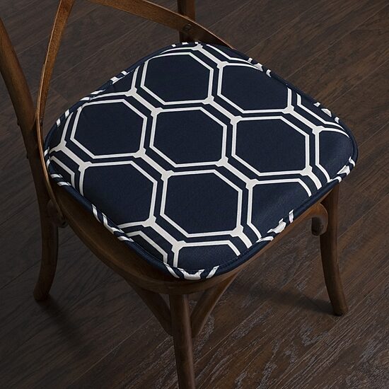 Sweet Home Collection™ Mirage Hexagonal Memory Foam No Slip Back 16" x 16" Chair Pad Cushion
