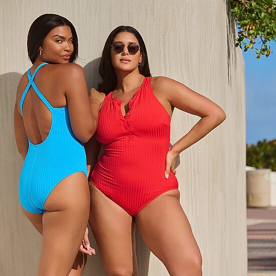 S3 Swim Womens High Neck Moderate Coverage One Piece Swimsuit