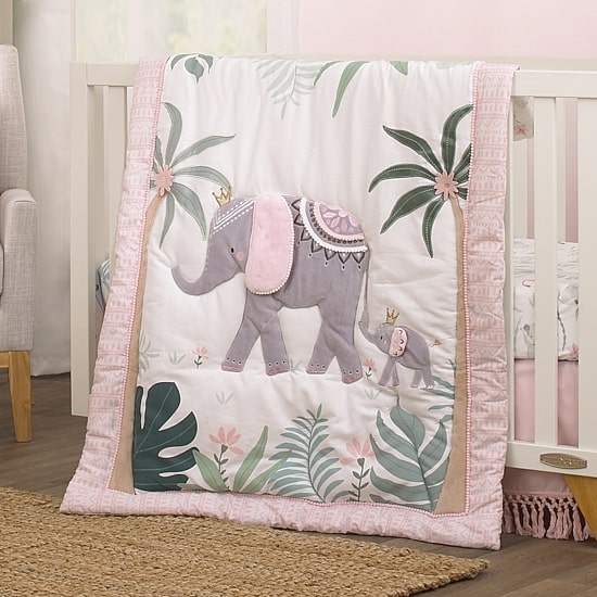 Nojo Elephant Princess 4-pc. Crib Bedding Set