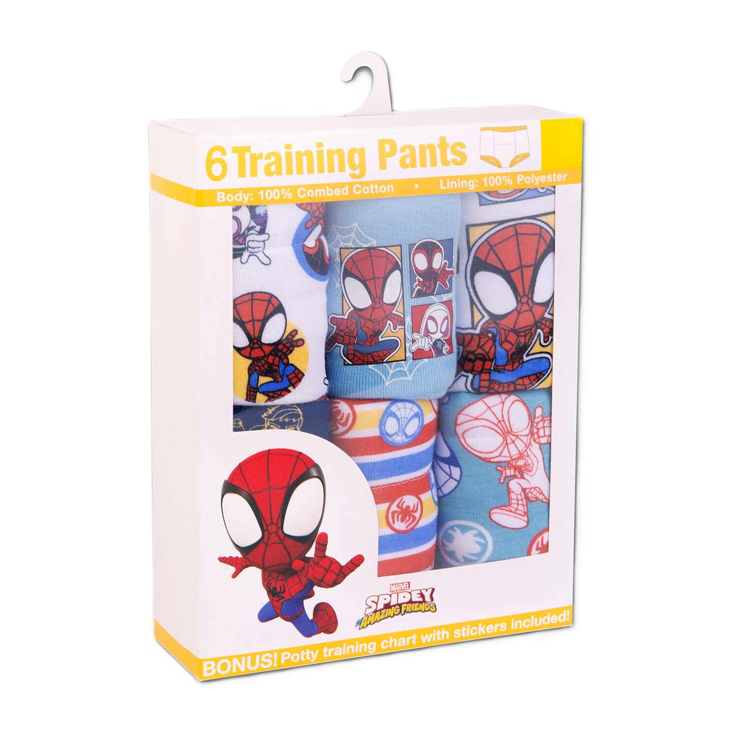 Potty Training Toddler Boys Spiderman 6 Pack Briefs Btp52001