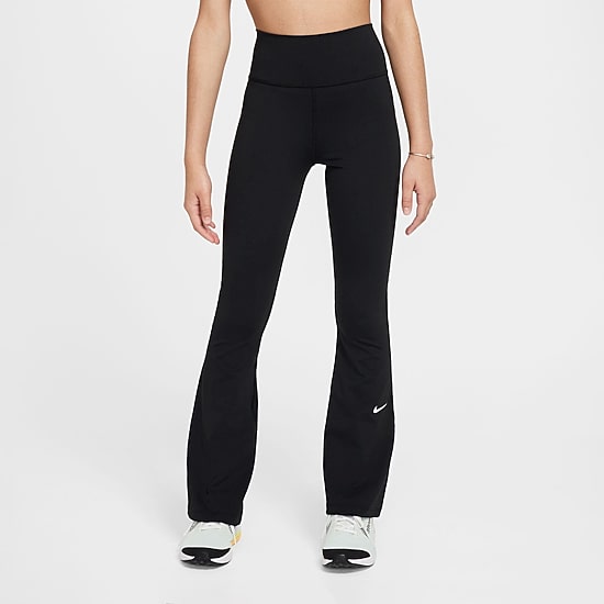 Nike Dri-Fit One Big Kid Girls High Rise Knit Active Flare Full Length Leggings