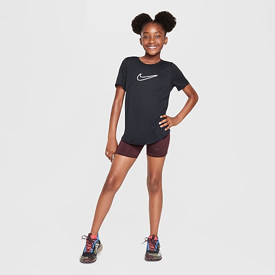 Nike Dri-Fit One Big Kid Girls Crew Neck Short Sleeve Regular Fit Graphic T-Shirt