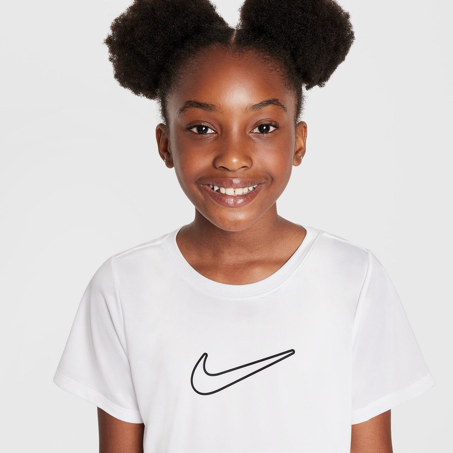 Nike Dri-Fit One Big Kid Girls Crew Neck Short Sleeve Regular Fit Graphic T-Shirt