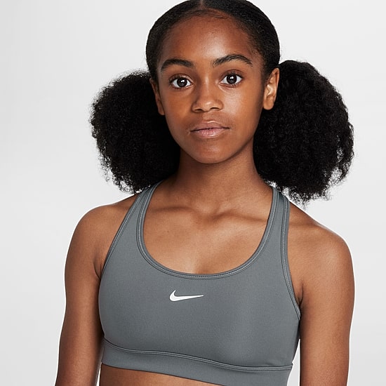 Nike Dri-Fit Swoosh Big Kid Girls Sports Bra Fj7161-084