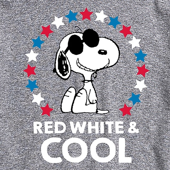 Mens Short Sleeve Americana Peanuts Snoopy Graphic T-Shirt