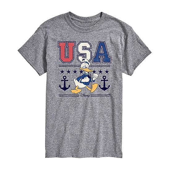 Novelty Mens Crew Neck Short Sleeve Classic Fit Donald Duck Graphic T-Shirt