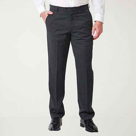 Stafford Coolmax All Season Ecomade Mens Slim Fit Flat Front Suit Pant
