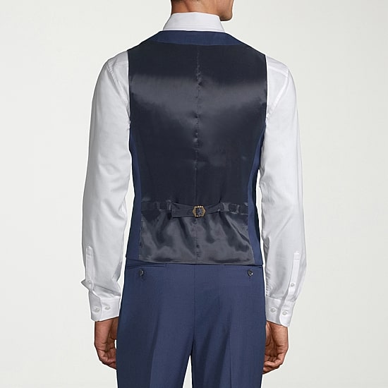 J. Ferrar Mens Slim Fit Suit Vest