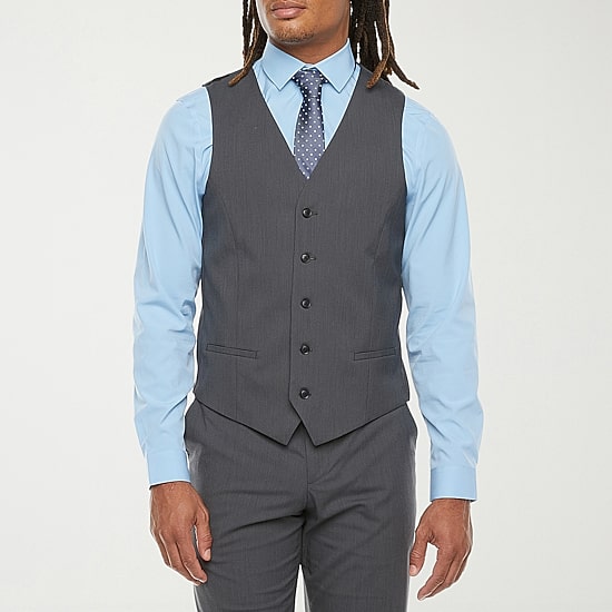 J. Ferrar Ultra Comfort Mens Slim Fit Suit Vest