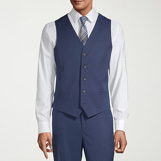 J. Ferrar Mens Regular Fit Big and Tall Suit Vest