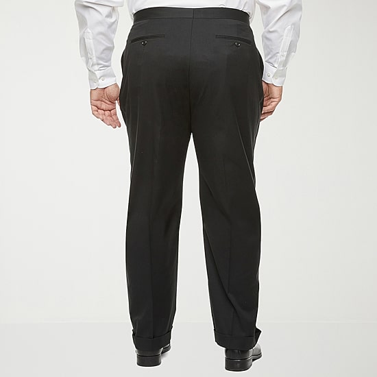 Stafford Coolmax All Season Ecomade Mens Big and Tall Classic Fit Tuxedo Pant