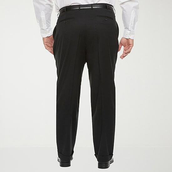Stafford Coolmax All Season Ecomade Mens Big and Tall Stretch Fabric Classic Fit Pleated Front Suit Pant