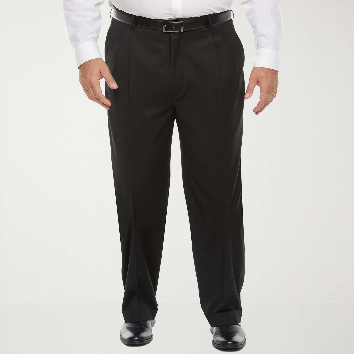 Stafford Coolmax All Season Ecomade Mens Big and Tall STRETCH FABRIC Classic Fit Pleated Front Suit Pant