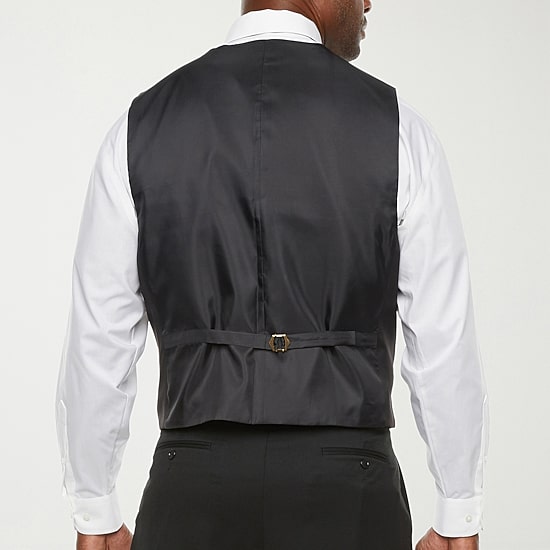 Stafford Coolmax All Season Ecomade Mens Big and Tall Classic Fit Tuxedo Vest