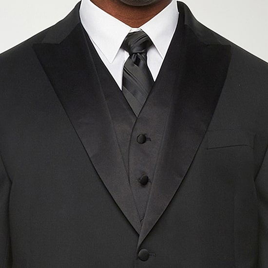 Stafford Coolmax All Season Ecomade Mens Big and Tall Classic Fit Tuxedo Vest