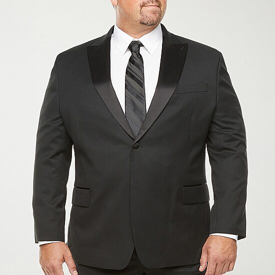 Stafford Coolmax All Season Ecomade Mens Big and Tall Classic Fit Tuxedo Jacket