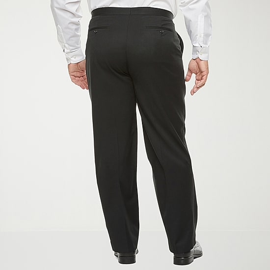 Stafford Coolmax All Season Ecomade Mens Big and Tall Classic Fit Tuxedo Pant