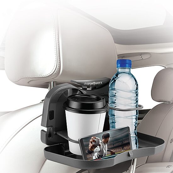 Chargeworx Backseat Butler Food Tray Cupholder Mount Cha-Cx9730 Car Organizer