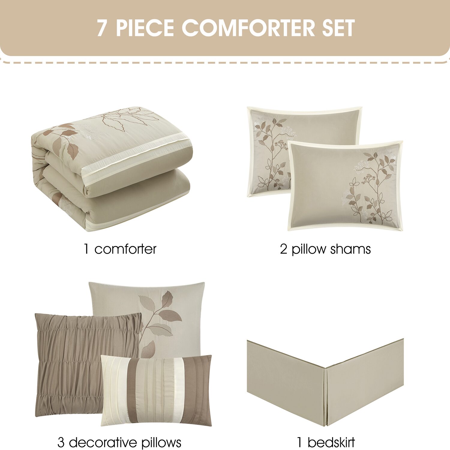 Stratford Park Clarissa 7-pc. Midweight Comforter Set
