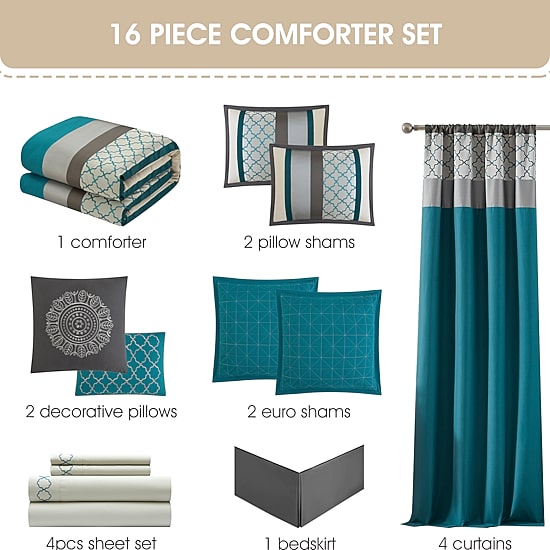 Stratford Park Mirza 16-pc. Lightweight Comforter Set
