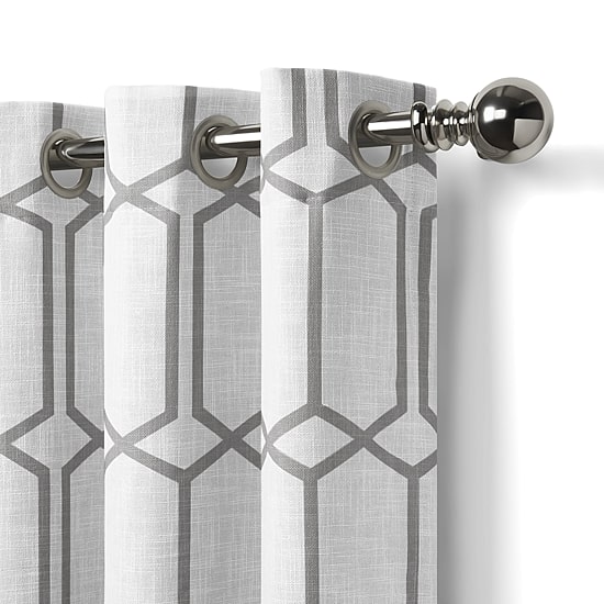 Elrene Home Fashions Kaiden Geometric Grommet Top Blackout Single Curtain Panel