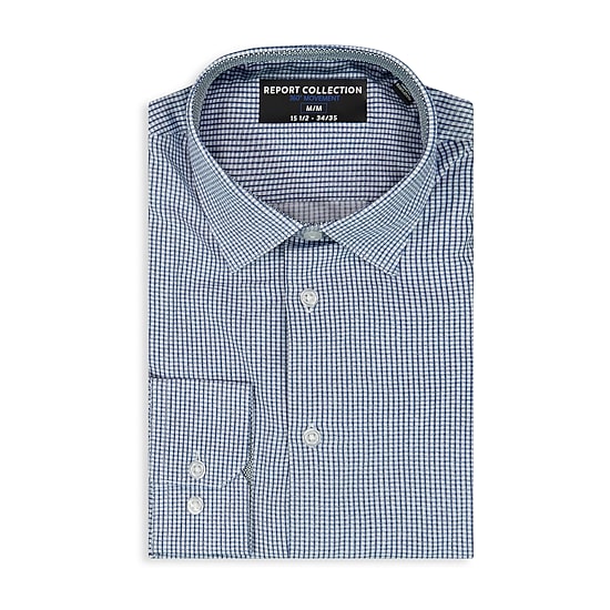 Report Collection Performance Mens Long Sleeve Modern Fit Wrinkle Free Button-Down Shirt