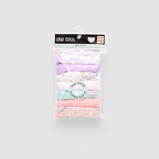Okie Dokie Toddler 7 Pack Girls Brief Panty 351210