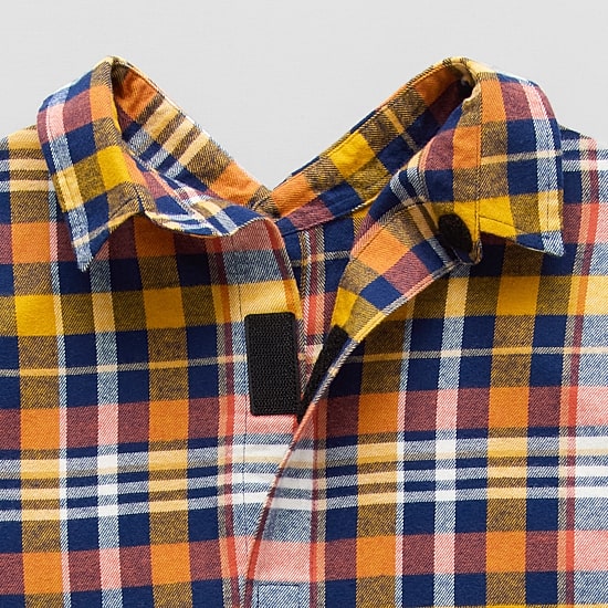 St. John's Bay Mens Easy-on + Easy-off Seated Wear Long Sleeve Adaptive Classic Fit Flannel Shirt