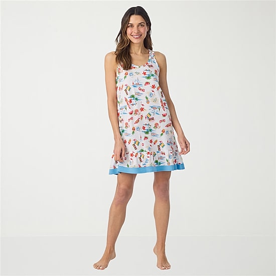Cuddl Duds Womens Sleeveless Scoop Neck Chemise