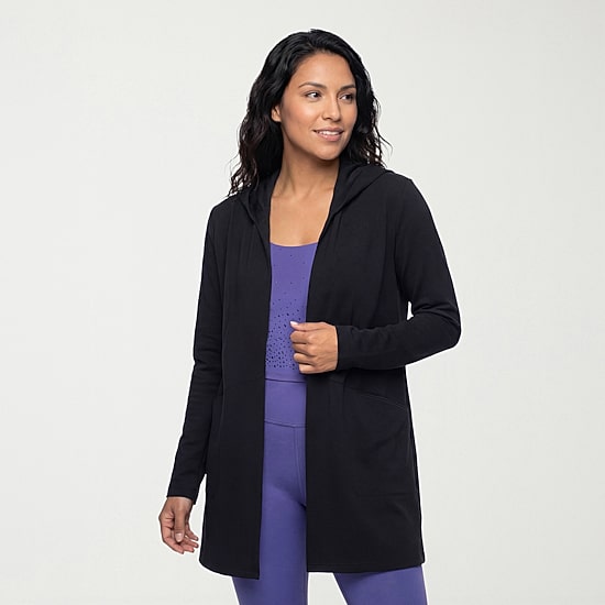 Skechers Womens Hooded Long Sleeve Open Front Cardigan