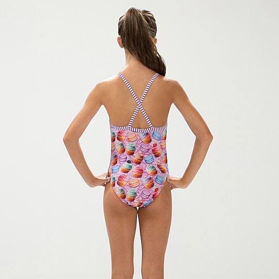 Dolfin Uglies Youth Girls' Print 1-Piece Little & Big Kid Girls Easy-on + Easy-off Sleeveless One Piece Swimsuit