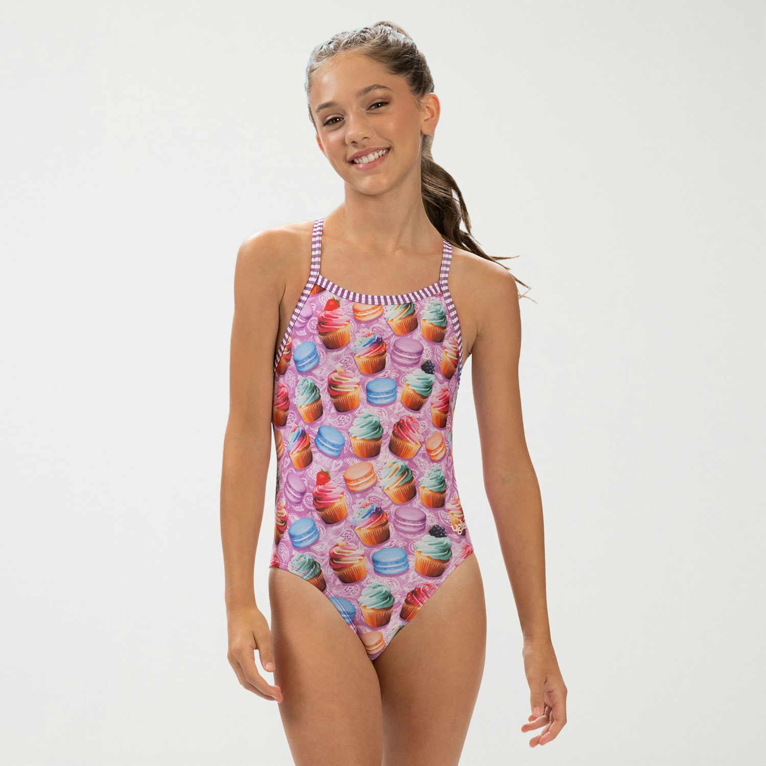 Dolfin Uglies Youth Girls' Print 1-Piece Little & Big Kid Girls Easy-on + Easy-off Sleeveless One Piece Swimsuit