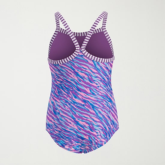 Dolfin Little & Big Kid Girls Easy-on + Easy-off Animal Sleeveless One Piece Swimsuit