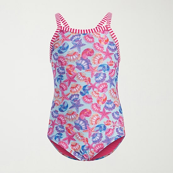 Dolfin Toddler Girls Easy-on + Easy-off Sleeveless One Piece Swimsuit