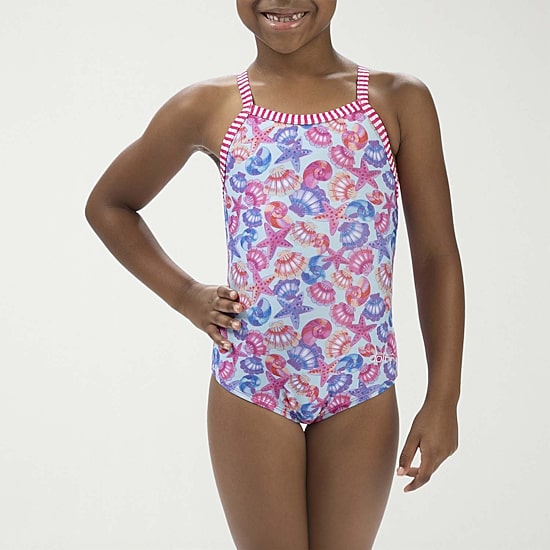 Dolfin Toddler Girls Easy-on + Easy-off Sleeveless One Piece Swimsuit
